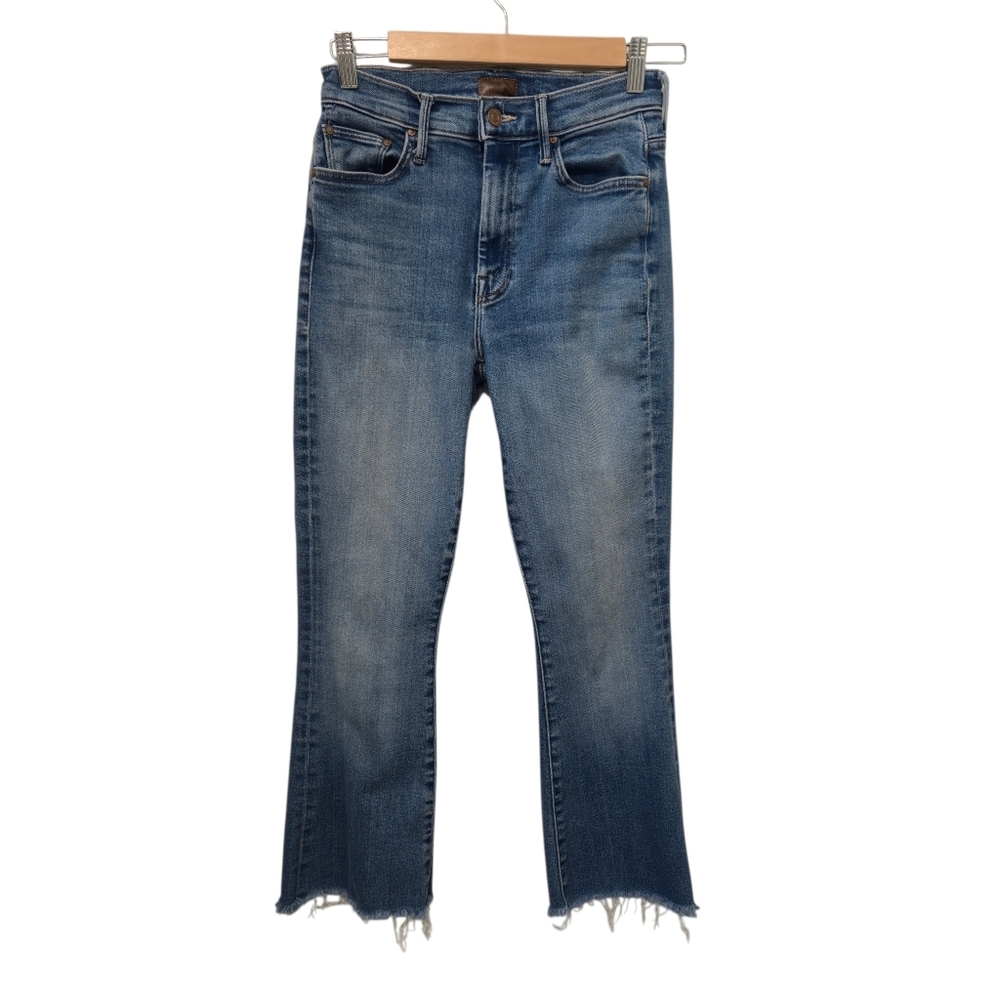 Mother The Weekender Fray Cropped Jeans Size 27 - Picture 3 of 13